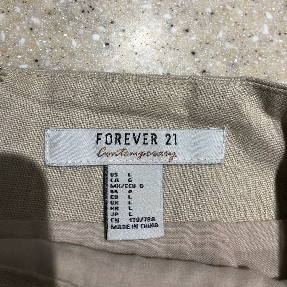 Linen/cotton blend mini skirt - Picture 6 of 7